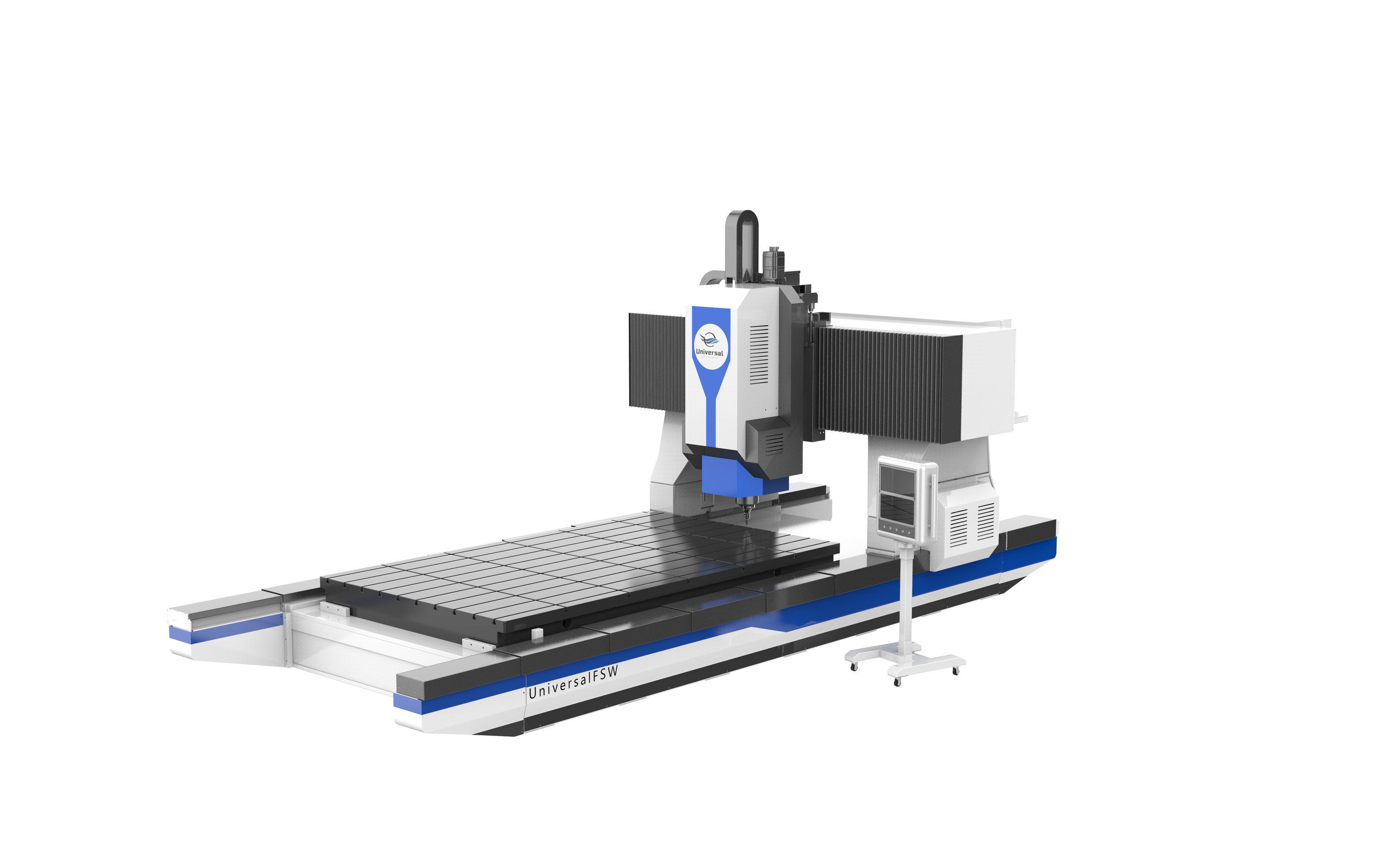 High-rigidity gantry structure for large-scale, seamless welding